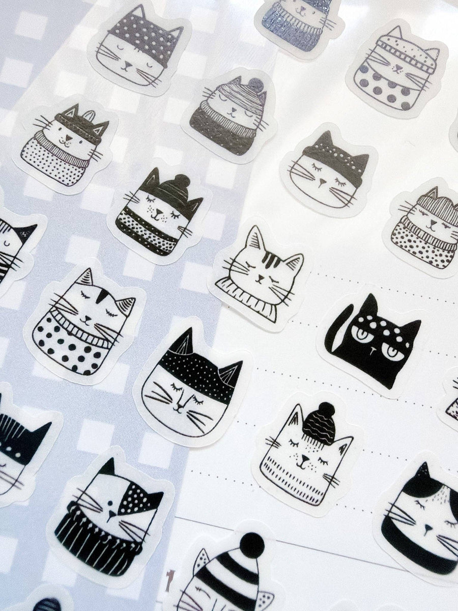 Kuboandlucy Sticker Sheet - Winter Cats
