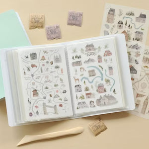 MU Print On Sticker Storage Folder - Nude Pink