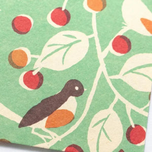 Wanowa Pochibukuro Pochi Envelope - Bird and Fruit