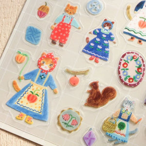 Aiko Fukawa Sticker Seals - 22877 Cats and Buttons