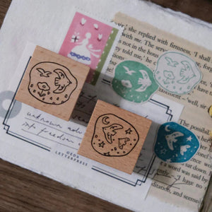 EileenTai.85 Rubber Stamp - Birds Day & Night - Set B