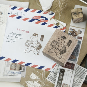 Black Milk Project Rubber Stamp - Kuma Post Bear - Delivery 4cm x 4.5cm