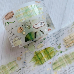 Shiwu Studio × Siyun 5cm Matte PET Tape - Wood Tone - Olive