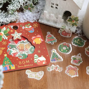 BGM Christmas Sticker Flakes - Red Pkg