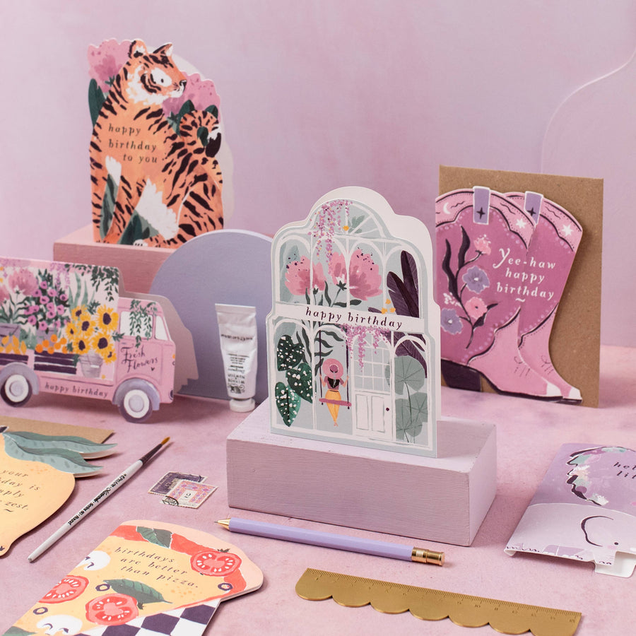 Sister Paper Co. - Greenhouse Birthday Card | Plant Birthday Card | Plants Card