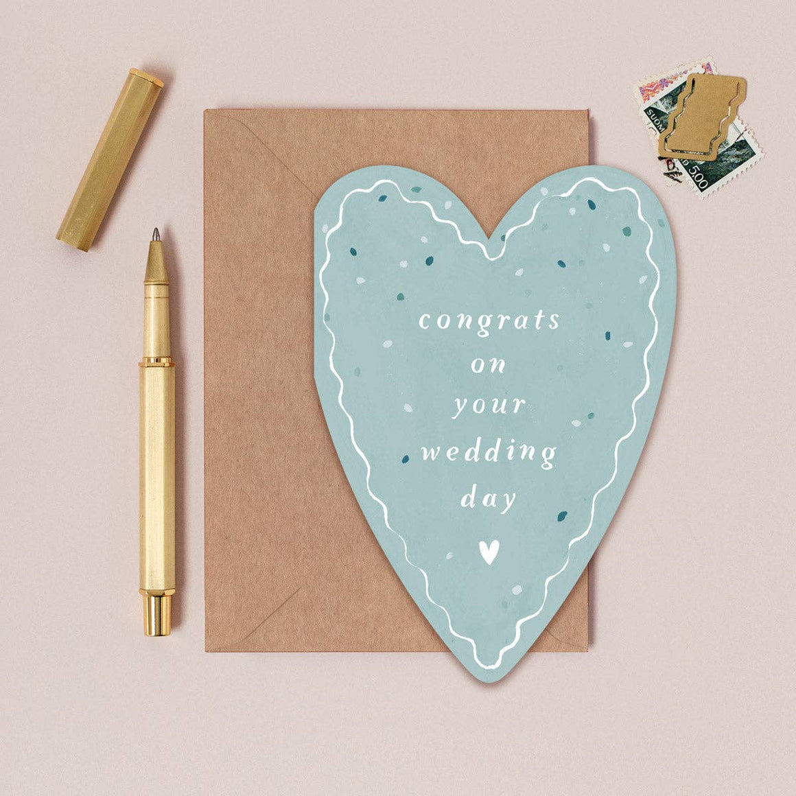 Sister Paper Co. - Heart Congrats Wedding Card | Wedding Greeting Cards
