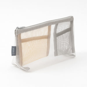 Midori Pen & Tool Pouch Mesh with Gusset - Beige