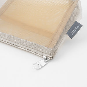 Midori Pen & Tool Pouch Mesh with Gusset - Beige