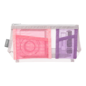 Midori Pen & Tool Pouch Mesh with Gusset - Pink