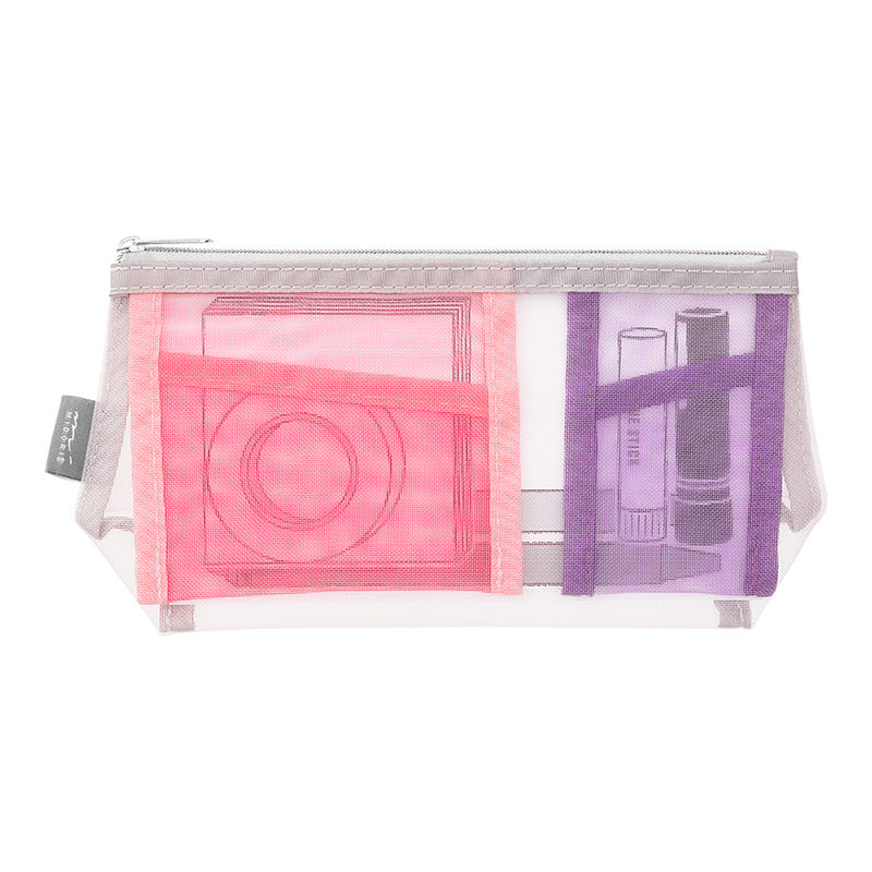 Midori Pen & Tool Pouch Mesh with Gusset - Pink
