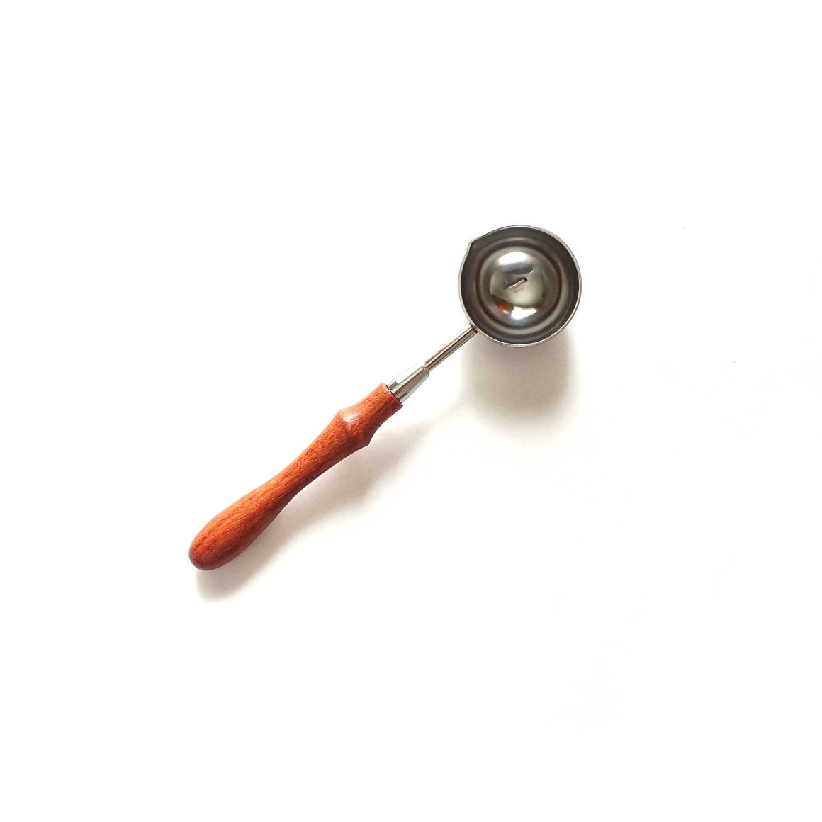 Fiona Ariva - Single Spouted Wooden SM Handle Wax Sealing Melting Spoon