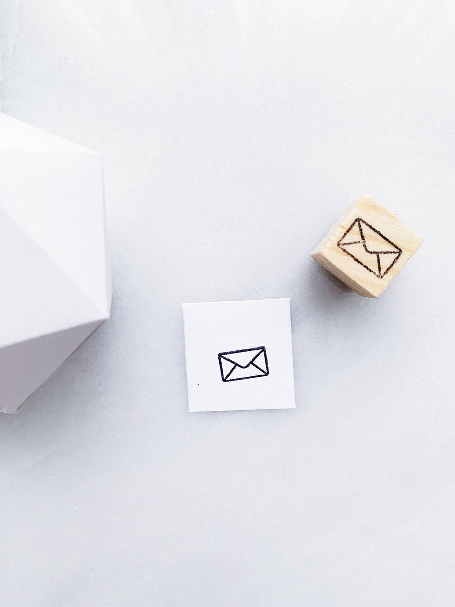 Papergram - Envelope Rubber Stamp • Small Snail Mail Rubber Stamp