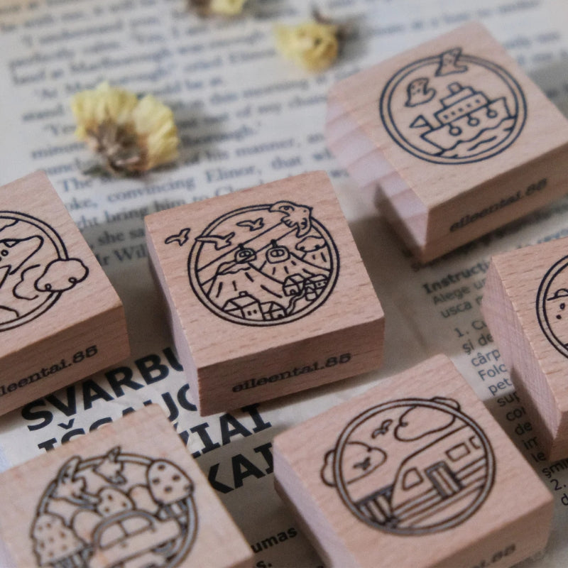 EileenTai.85 Rubber Stamp - Let's Go - Boat