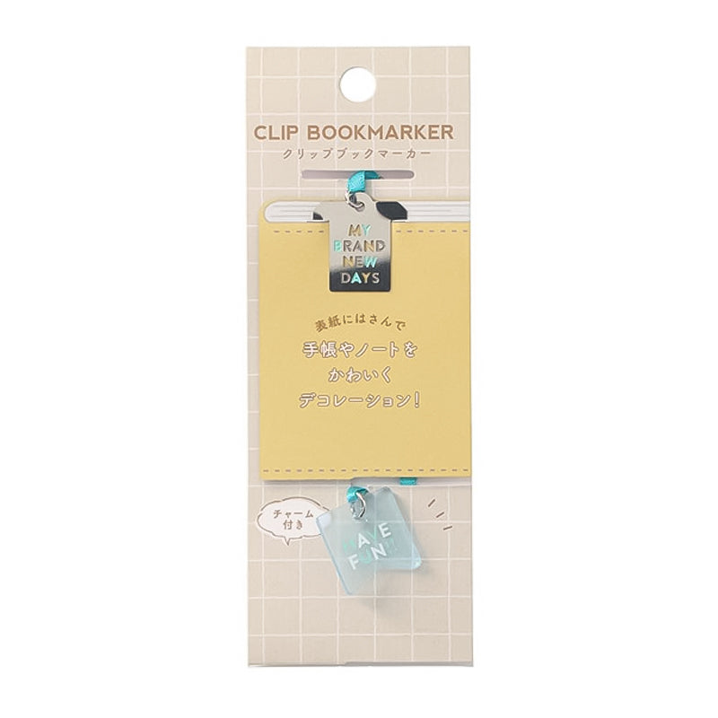 Marks Notebook Deco Clip Bookmark with Charm - Logo for B7