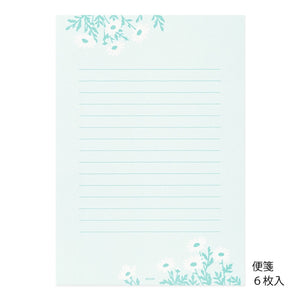 Midori Letter Set 515 Foil-stamped Envelopes Marguerite Daisy