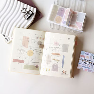 MU Die Cut Washi Tape Book - Electricity Label