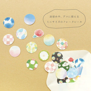 Furukawa Paper Co. Washi flake Seal Sticker Flakes Pink Iroirodo