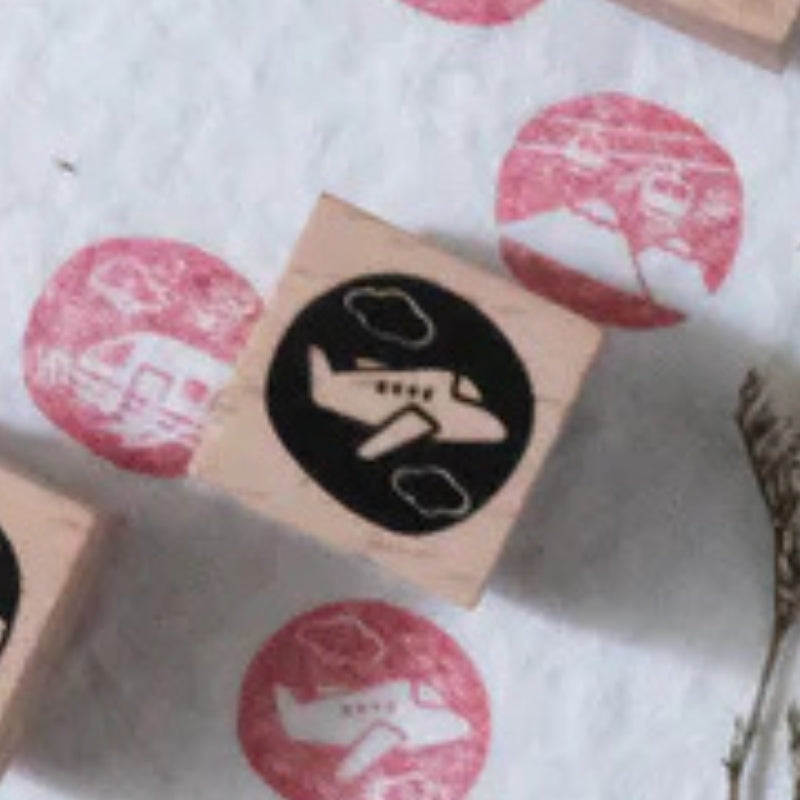 EileenTai.85 Rubber Stamp - Let's Go MINI SET - Mini Plane