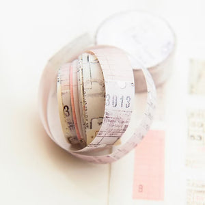 MU Print Sectional Washi Paper Tape - SWT-002 Leaf Shadows and Flowers Hidden