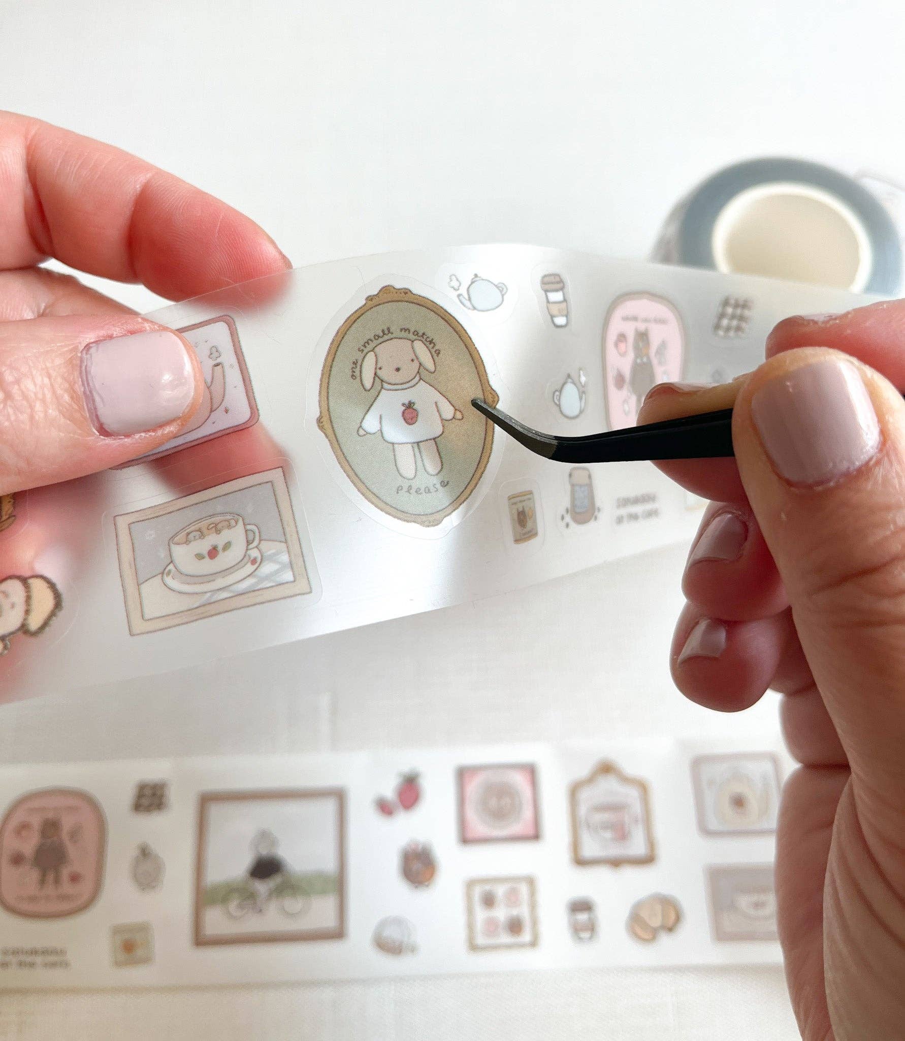 Kuboandlucy x Dana Ate Oatmeal Kiss Cut P.E.T Tape - Saturday at the Cafe V.2