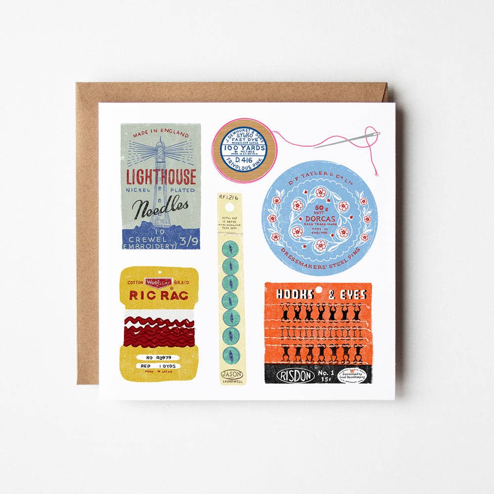 Design Smith - Sewing collection - blank greetings card