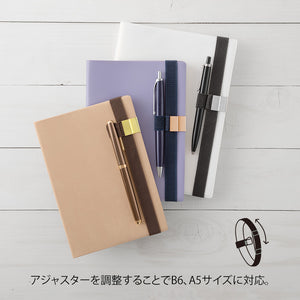 Midori Pen Holder Book Band - Brown