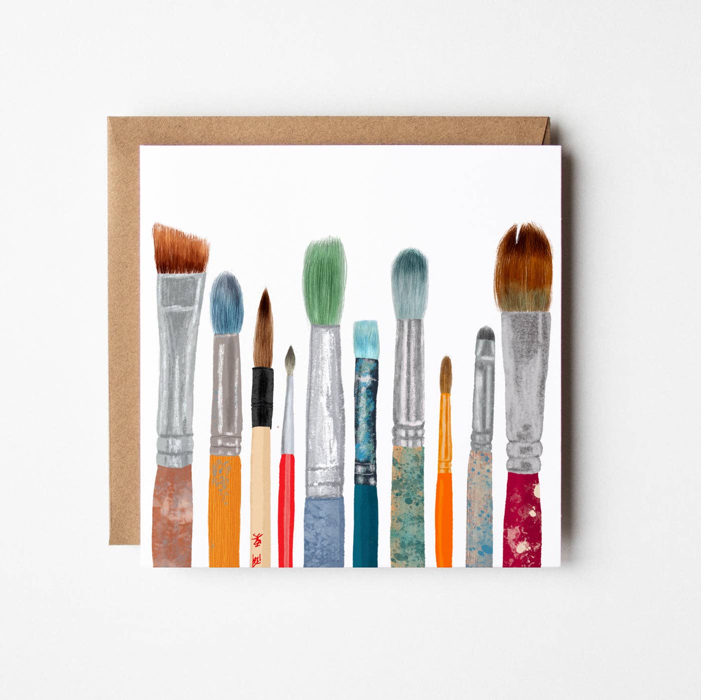 Design Smith - Brushes - blank greetings card