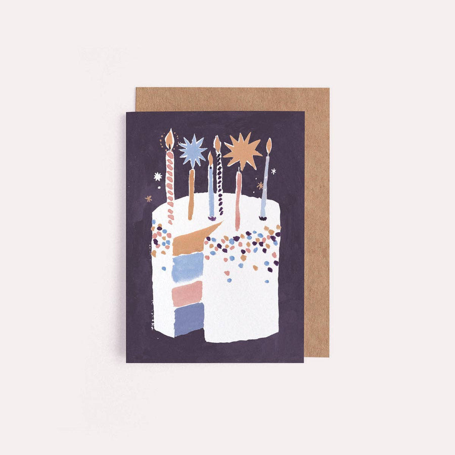 Sister Paper Co. - Cake Mini Birthday Card | Mini Greeting Card | Birthday Cake