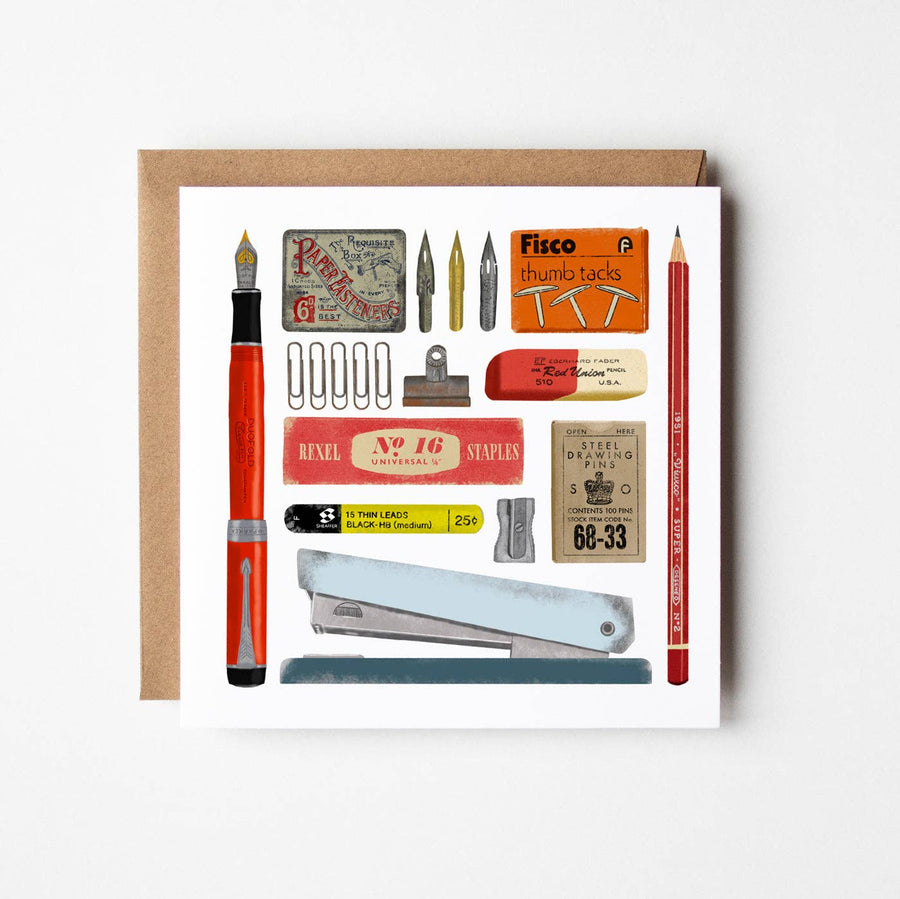 Design Smith - Vintage Stationery - blank greetings card