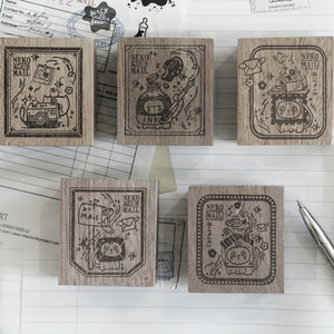 Black Milk Project Rubber Stamp - Neko Mail (L) - Ink
