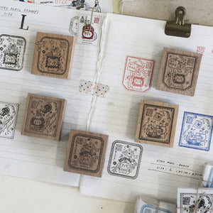 Black Milk Project Rubber Stamp - Neko Mail (L) - Ink