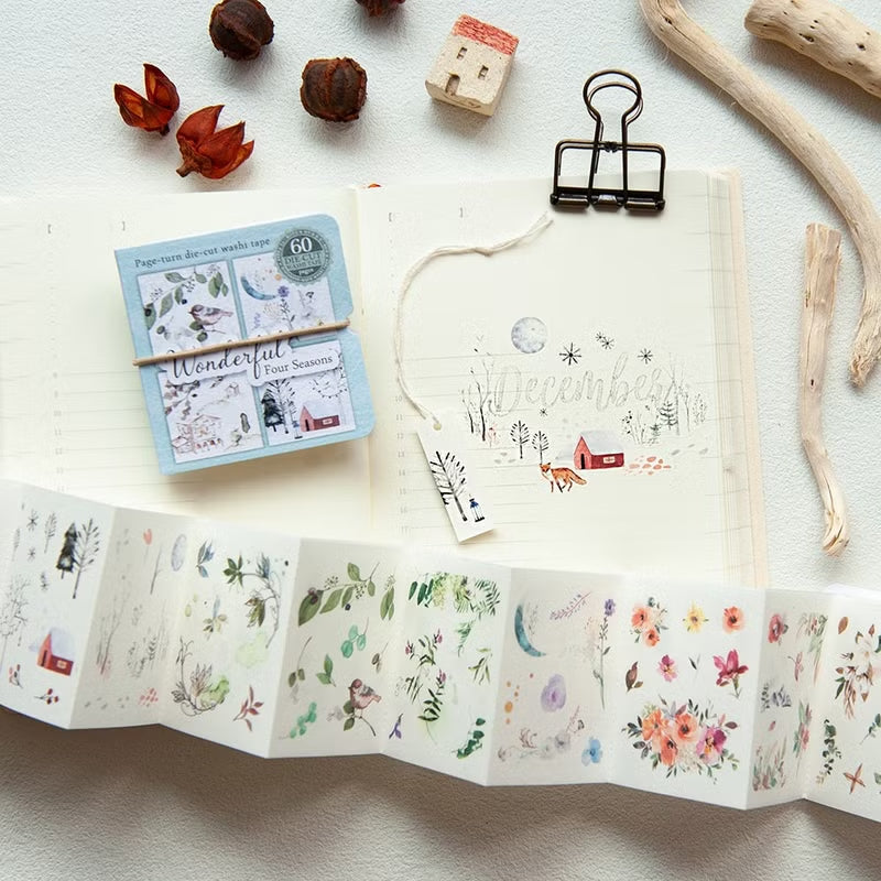 Mu23 Paper MU Die Cut Washi Tape Book - Beautiful Four Seasons BOOK-007 - Paper ...