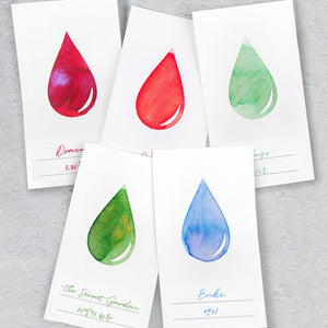 Wearingeul Ink Color Swatch Cards - Ink Drop Swatch