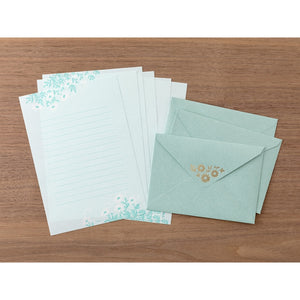 Midori Letter Set 515 Foil-stamped Envelopes Marguerite Daisy