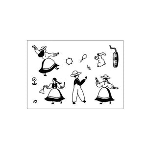 Mizushima x Necktie Clear Stamp Boxed Set - Let's Dance STJ-P-OR