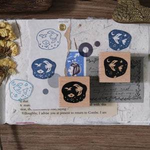 EileenTai.85 Rubber Stamp - Birds Day & Night - Set A