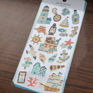 Mind Wave Quilt Atelier Sticker - Town with a Port 82425