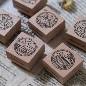 EileenTai.85 Rubber Stamp - Let's Go - Plane