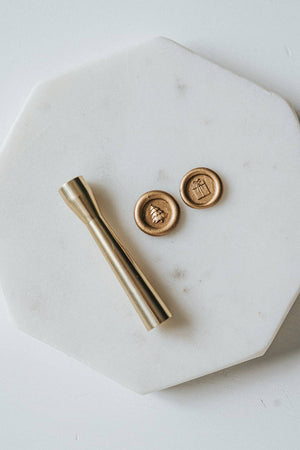 Written Word Calligraphy - Holiday Collection Tree and Gift Mini Wax Seal