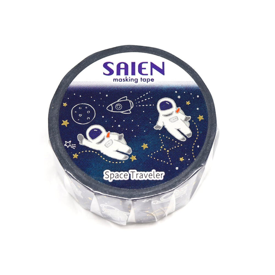 SAIEN Washi Tape - Space Traveler Gold Foil & Silver Foil