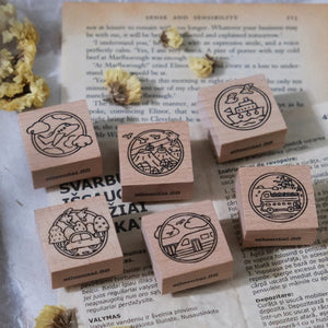 EileenTai.85 Rubber Stamp - Let's Go - Plane
