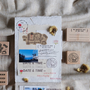 EileenTai.85 Rubber Stamp - Travel Journaling Series {Hi Bear}