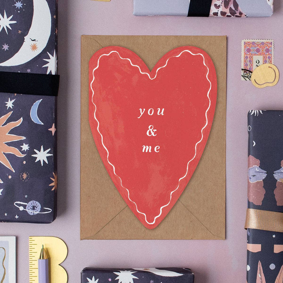 Sister Paper Co. - You & Me Heart Card | Anniversary Cards | Valentines Cards