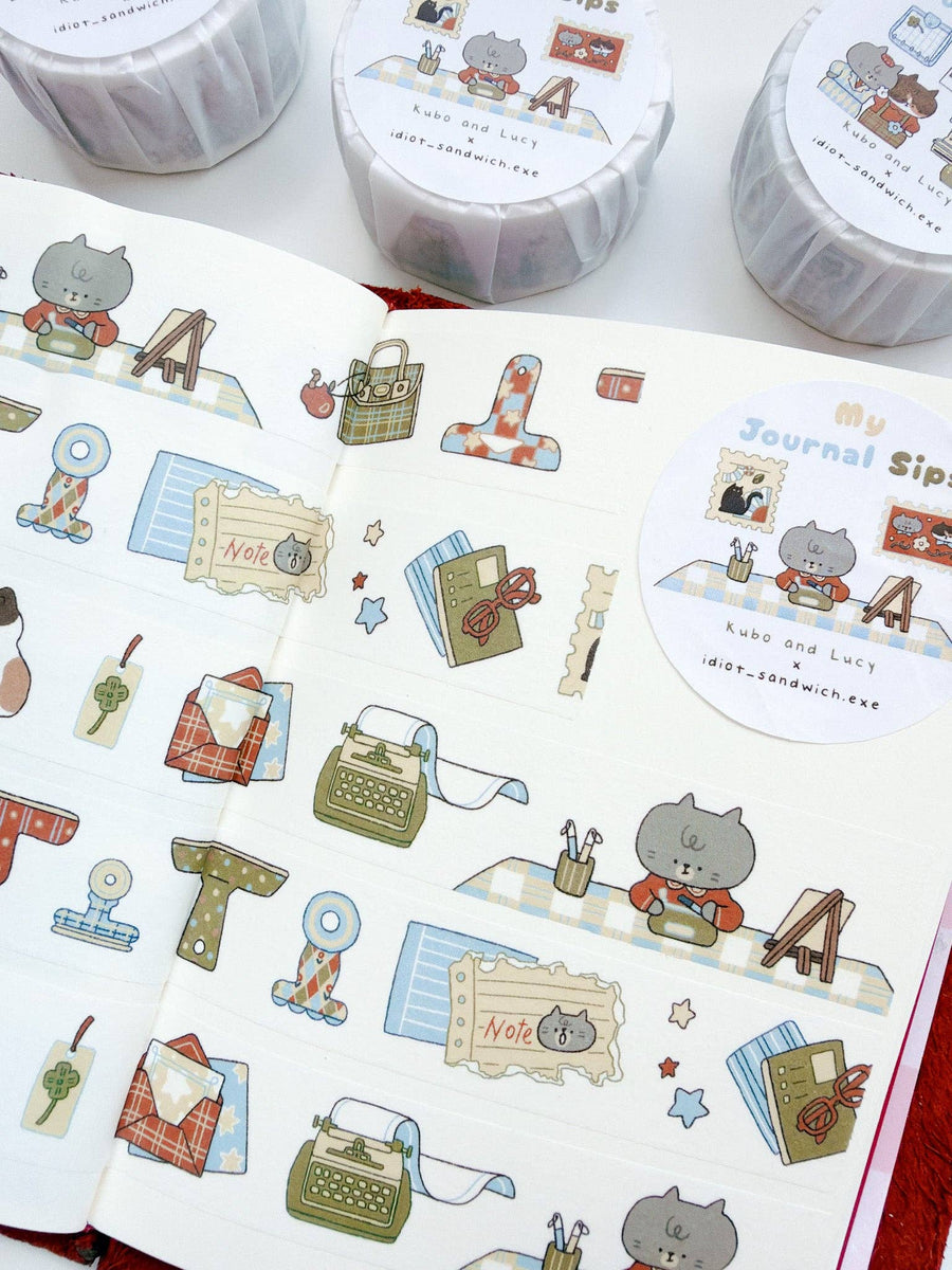 Kuboandlucy x Idiot Sandwich Washi Tape - My Journal Sips V.3 (Stationery)