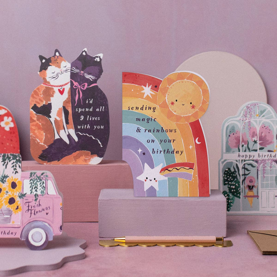 Sister Paper Co. - Kids Rainbow Birthday Card | Childrens Birthday Cards