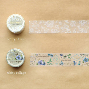 Mind Wave Clear Tape 30mm - 95419 Whity Flower