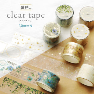 Mind Wave Clear Tape 30mm - 95419 Whity Flower