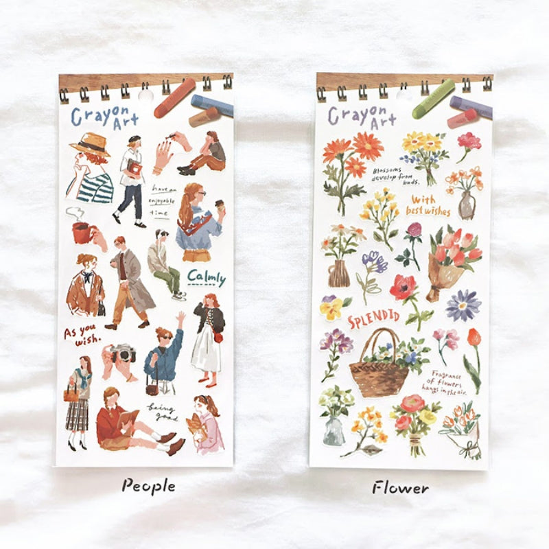 Mind Wave Crayon Art Sticker - 82048 Flower