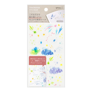 Midori Transfer Sticker - 82635 Watercolor Starry Sky