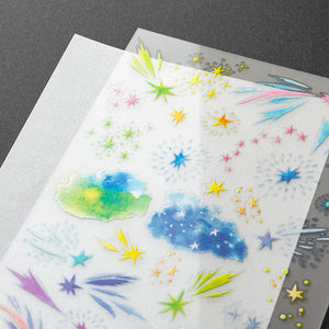 Midori Transfer Sticker - 82635 Watercolor Starry Sky